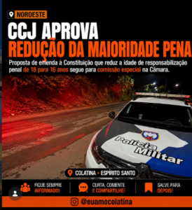 CCJ aprova avanço de proposta que reduz maioridade penal para 16 anos