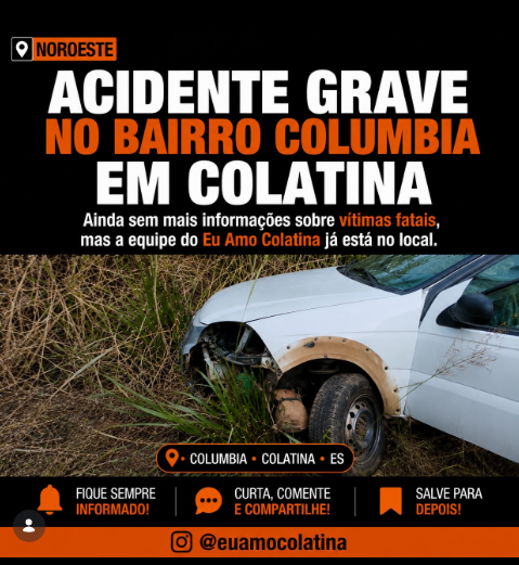 🚨 Acidente grave é registrado no bairro Columbia, em Colatina